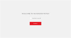 Desktop Screenshot of manifestowines.com